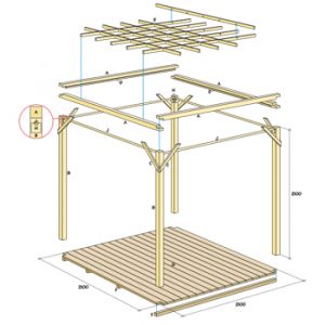 Bygga pergola ritning