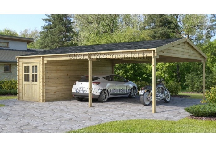 Carport med garage