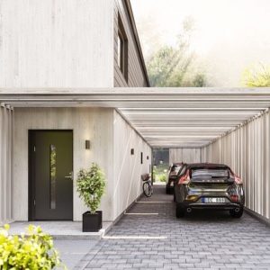 Carport på hus