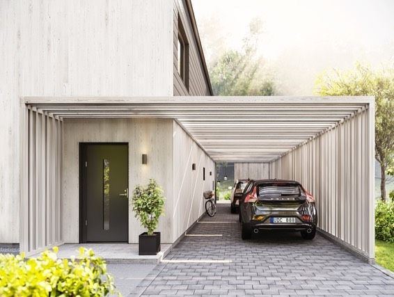 Carport på hus