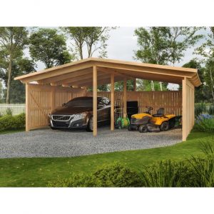 Dubbel carport ritning