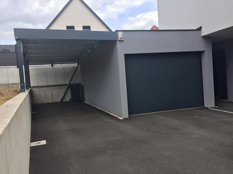 Garage carport kombination