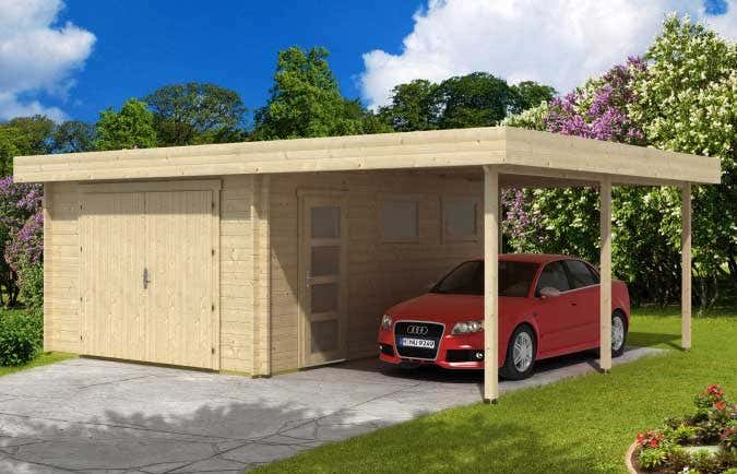 Garage med carport