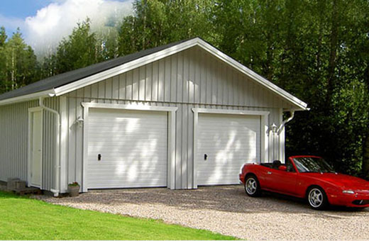 Garage med gästrum