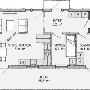 Garage med lägenhet ritning