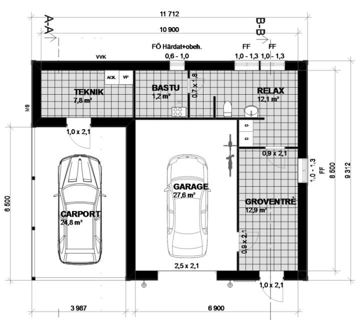 Garage planlösning