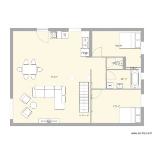 Plan duplex 100m2