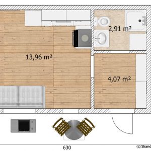 Planlösning 25 kvm