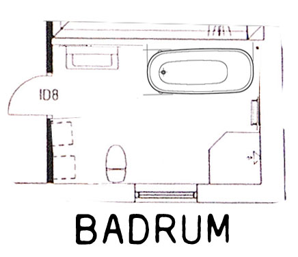 Planlösning badrum 6 kvm