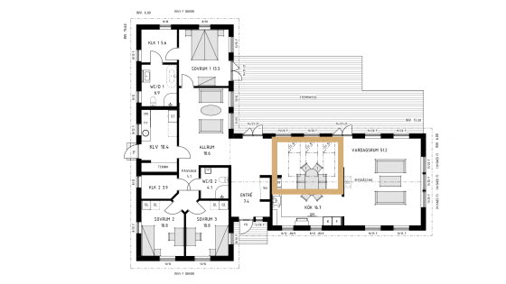 Planlösning enplan