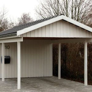 Ritning carport med förråd