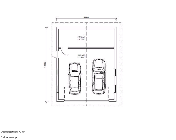 Ritning dubbelgarage