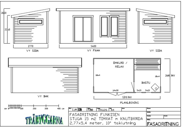 Ritning friggebod 15 m2