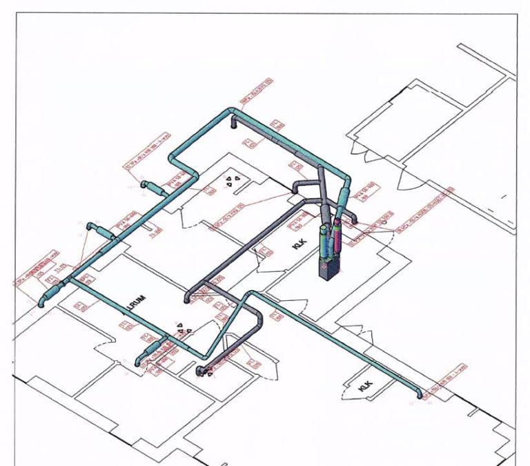 Ventilationsritning exempel